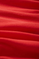 Women's Carefree Organic Garment Dye Perfect T-Shirt in the color Crimson - Additional Laydown image