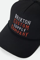 Unisex Wheaton NetPlus Trucker Hat in the color Black/Black - Additional Laydown image
