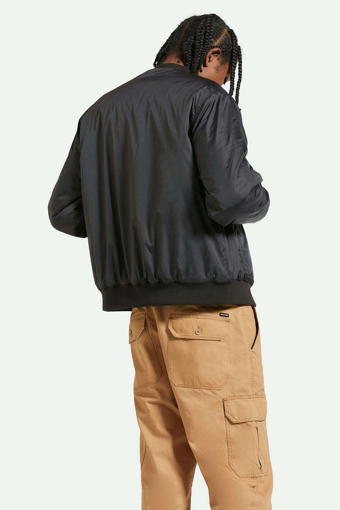 Back Fit Image | Dillinger Flight Bomber Jacket - Black