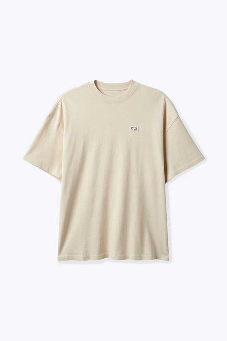 Brixton Men's Woodburn Heavyweight Relaxed T-shirt - Cream Classic Wash | Profile