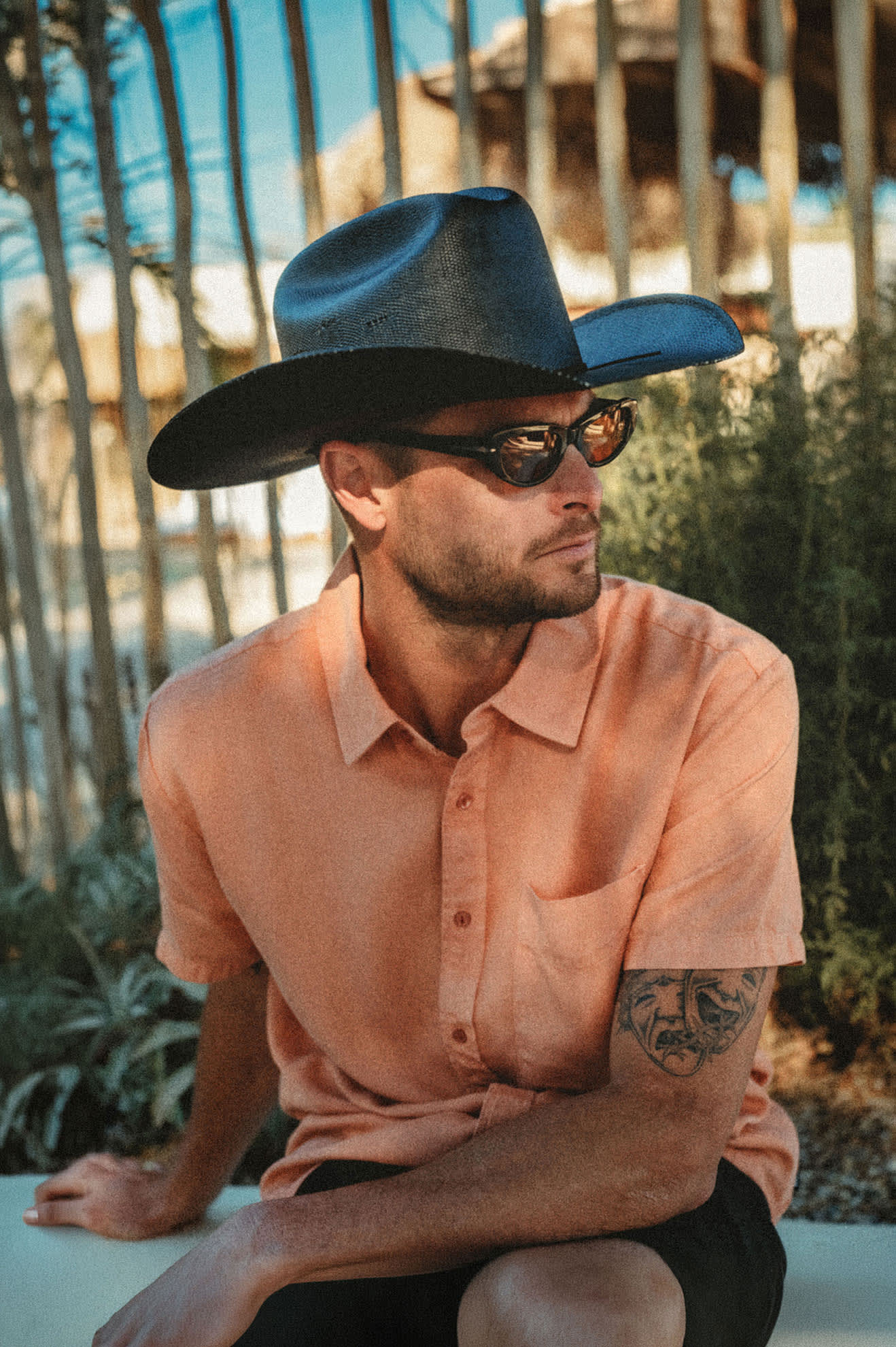 Unisex Laredo Straw Cowboy Hat in the color Black - Men's Lifestyle 5.0
