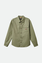 Brixton Men's Builders Stretch Overshirt - Olive Surplus | Profile