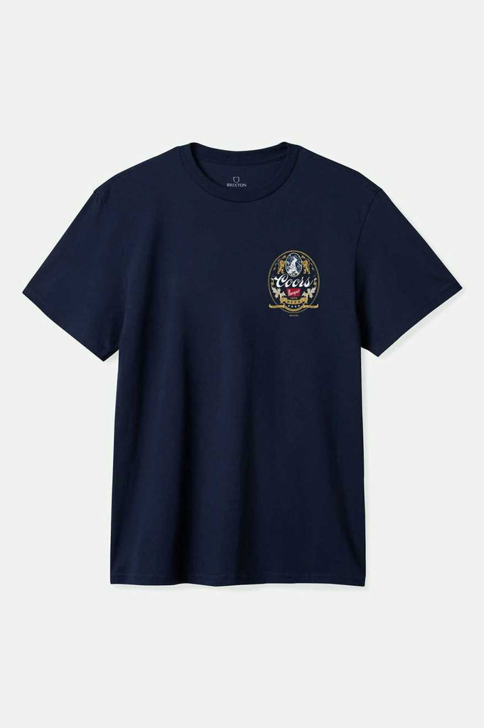 Brixton Men's Coors Start Your Legacy Mountain T-Shirt - Navy | Profile