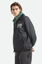 Men's Watchman Lightweight Coaches Jacket in the color Black - Men's Side View