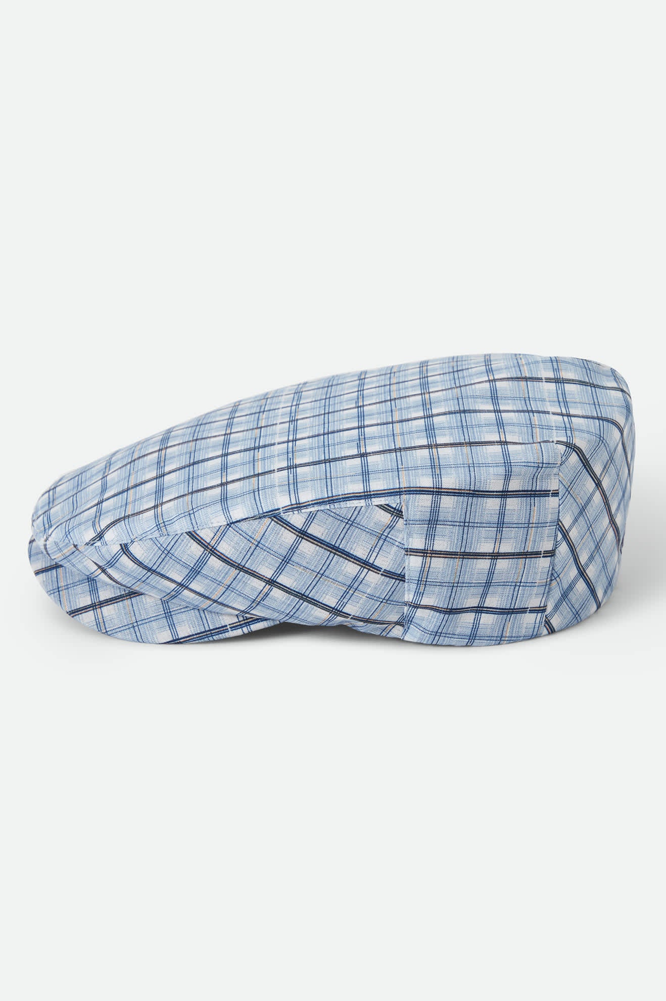 Unisex Century Barrel Snap Cap in the color Blue Window Plaid - Additional Laydown image