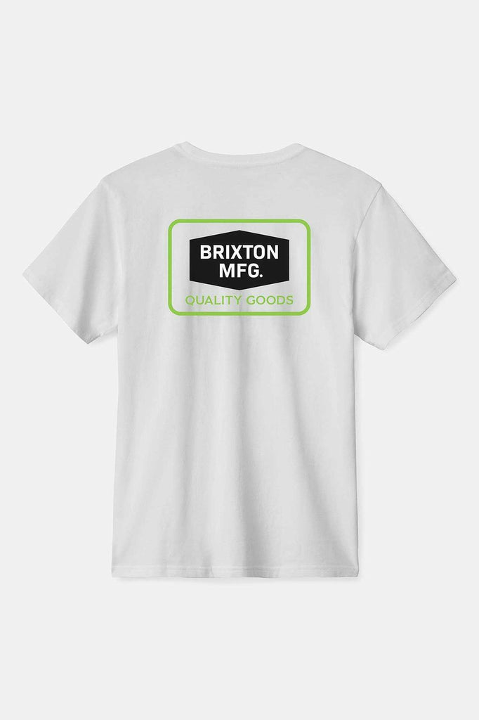 Brixton Men's Neon Fallbrook S/S Standard T-Shirt - White | Back