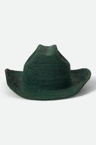 Women's Odessa Straw Packable Cowboy Hat in the color Primal Green - Additional Laydown image