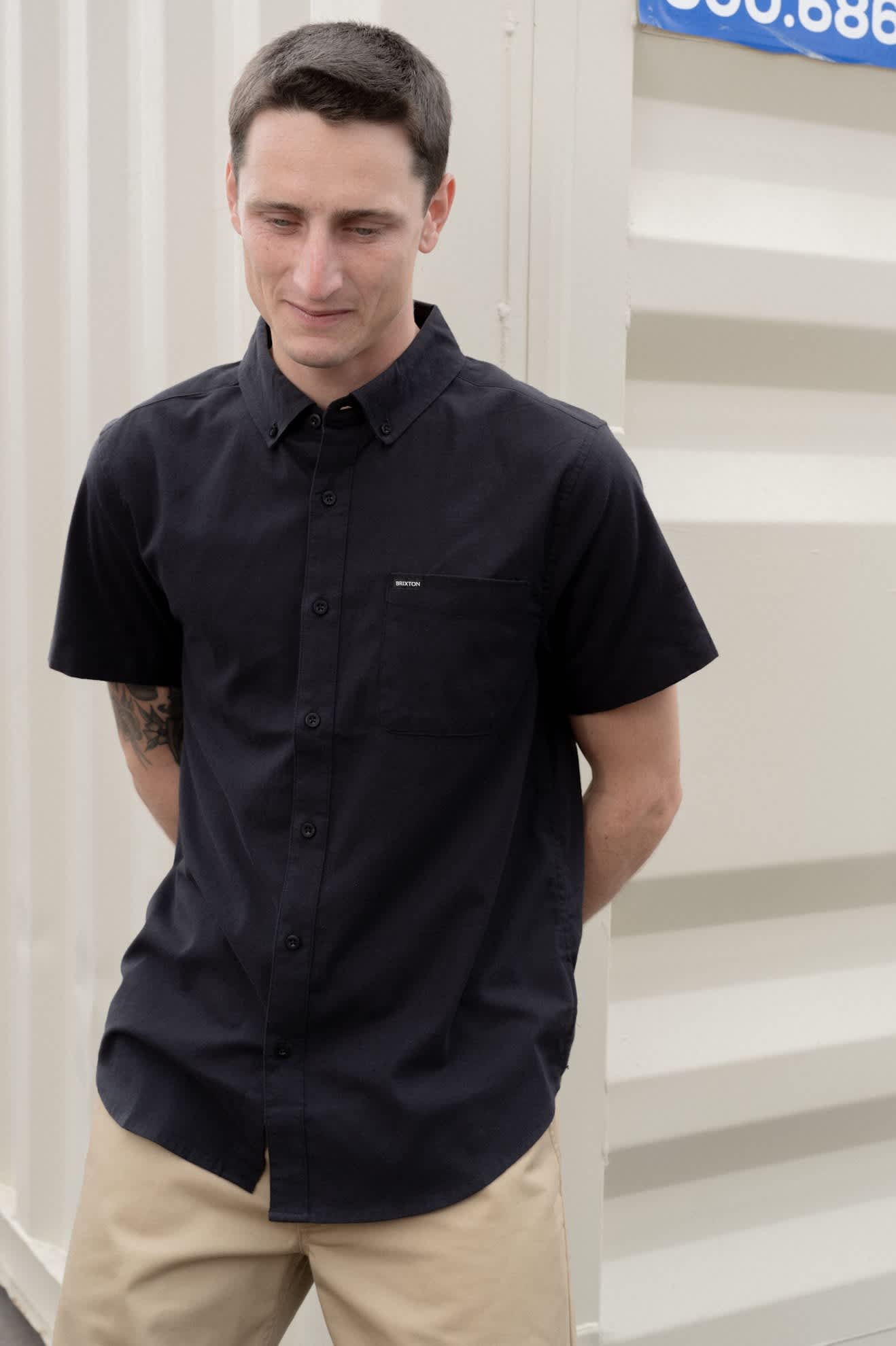 Men's Sanford Oxford Woven in the color Black - Men's Lifestyle 4.0
