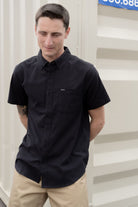 Men's Sanford Oxford Woven in the color Black - Men's Lifestyle 4.0