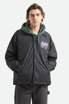 Men's Watchman Lightweight Coaches Jacket in the color Black - Men's Front View