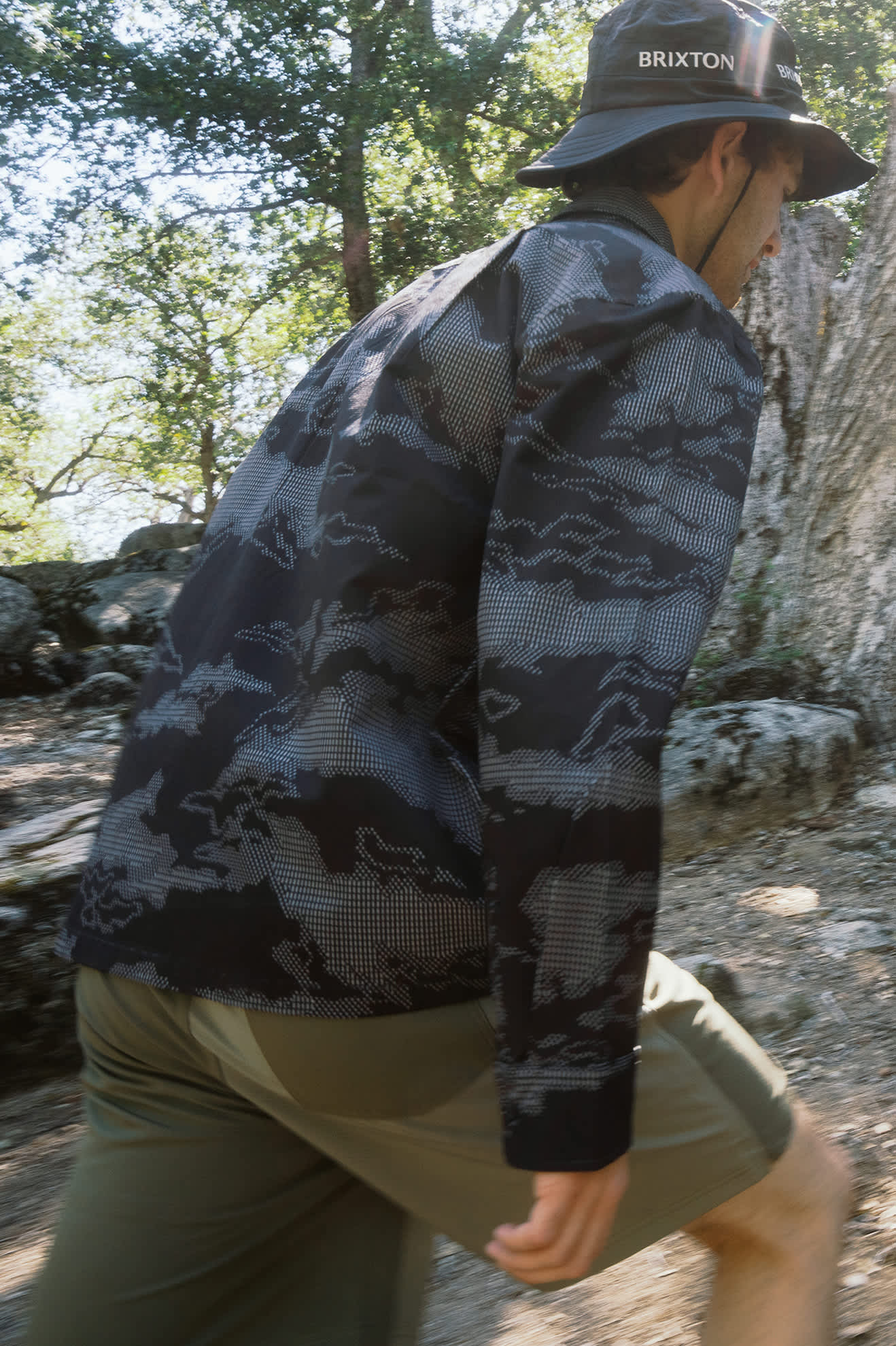 Men's Journey Lightweight Shirt in the color Black Camo - Men's Lifestyle 3.0