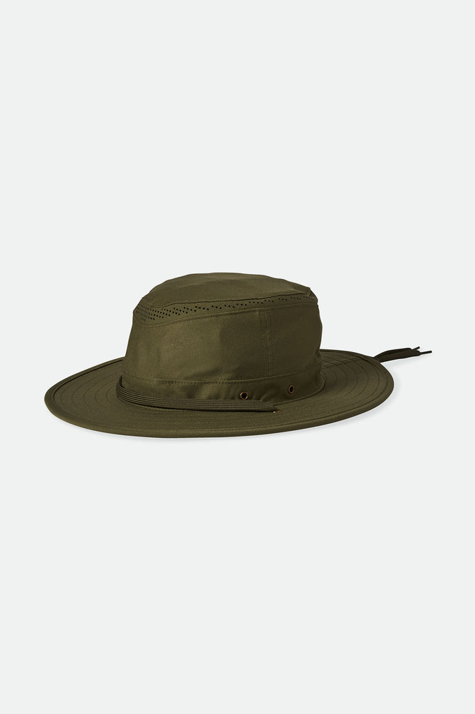 Brixton Unisex Coolmax Packable Safari Bucket Hat - Olive Surplus | Profile