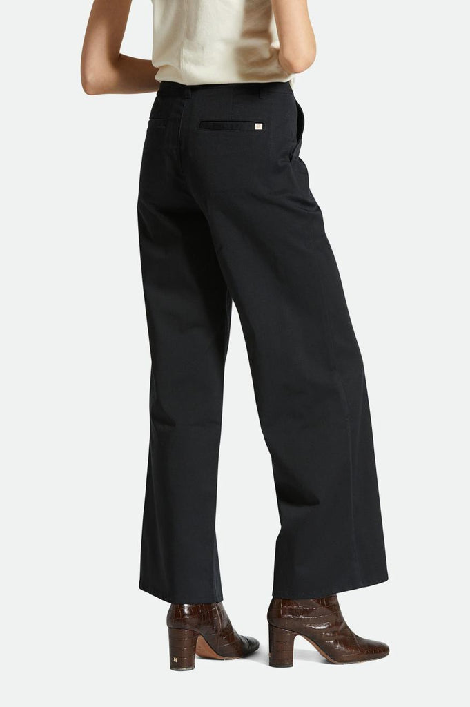 Women's Fit, Back View | Victory Full Length Wide Leg Pant - Black