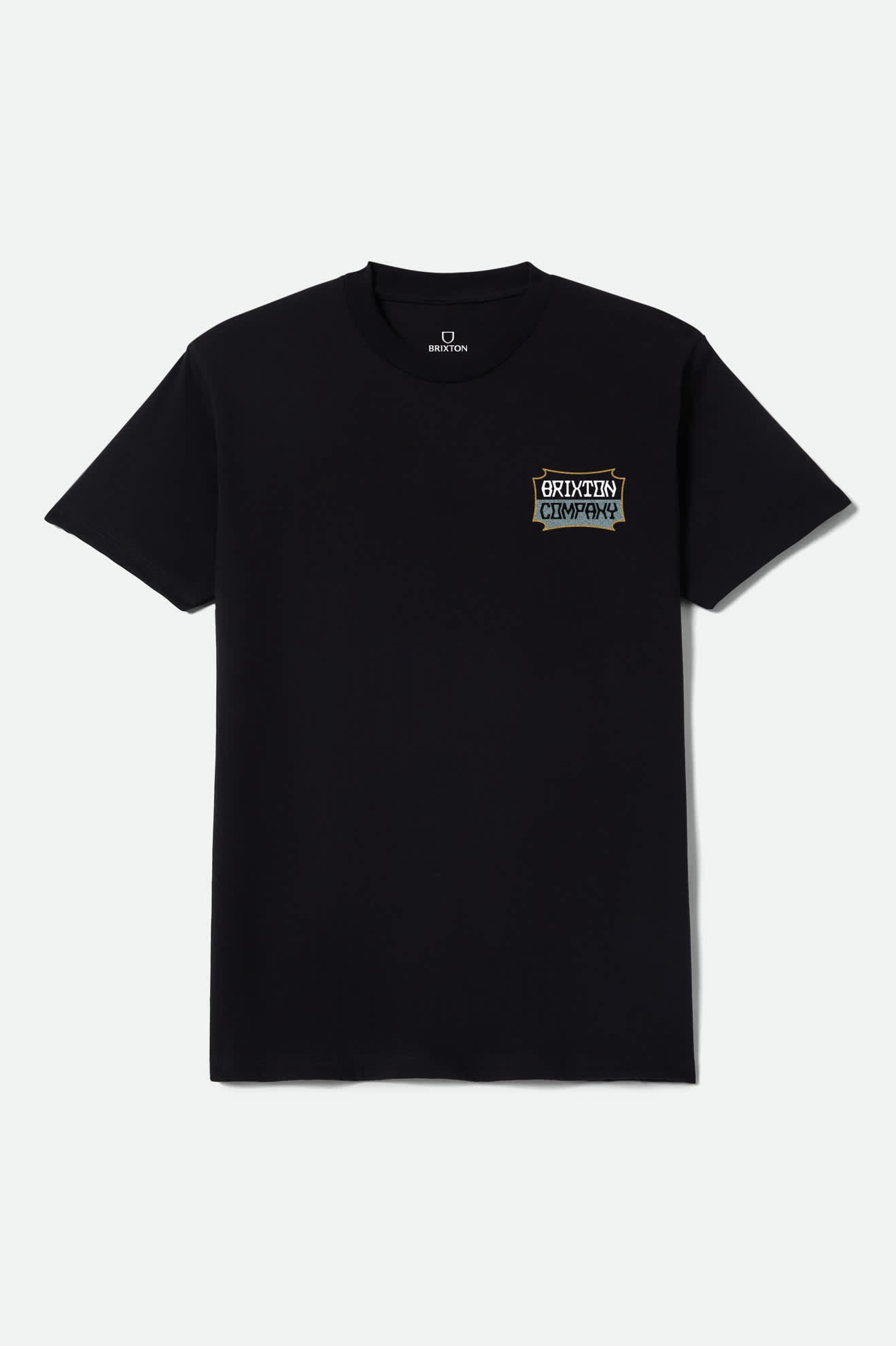 Men's Pillar Short Sleeve T-Shirt in the color Black - Front Product Laydown Image