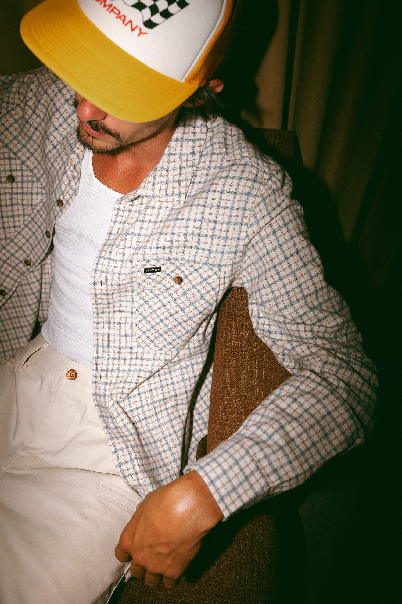 Men's Bowery Lightweight Ultra Soft L/S Flannel in the color Whitecap/Basalt - Men's Lifestyle image