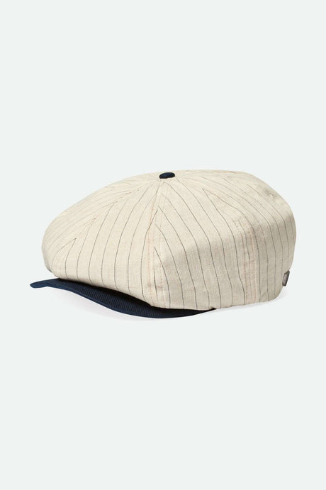 Brixton Unisex 20th Anniversary Brood Newsboy Cap - Cream/Navy | Main