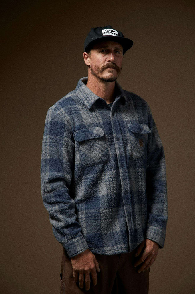 Men's Lifestyle 2 | Bowery Arctic Stretch L/S Fleece - Washed Navy/Beige Plaid