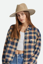 Brixton Unisex Field Proper Hat - Sand | Women's Front Fit