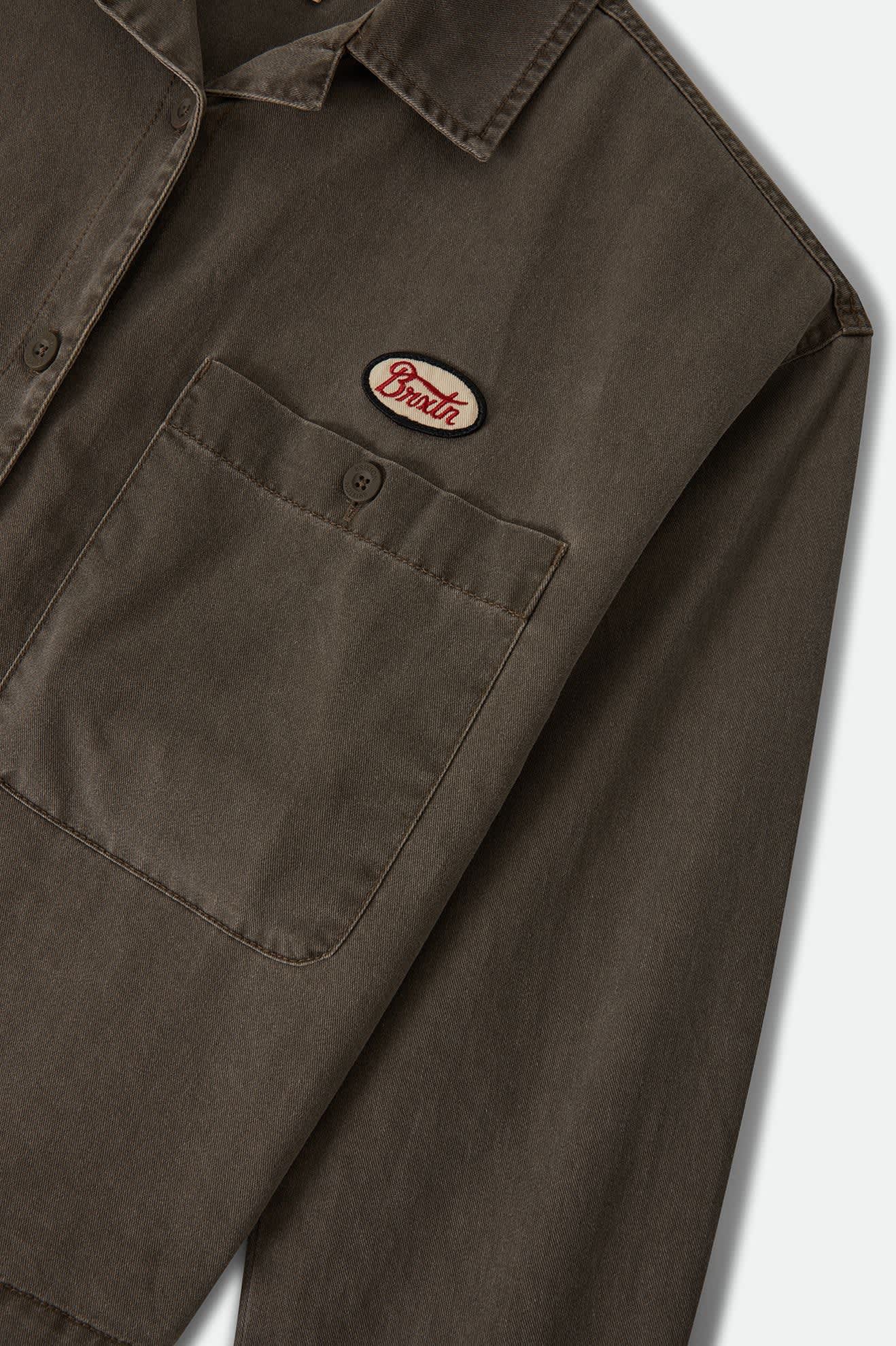 Women's Utopia Overshirt in the color Walnut Brown - Additional Laydown image