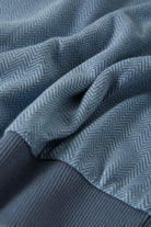 Men's Weekend Herringbone S/S Polo in the color Borrow Blue/Berring Sea - Additional Laydown image