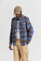 Men's Lifestyle 1 | Bowery L/S Flannel - Bijoue Blue/Pinecone Brown/Washed Navy