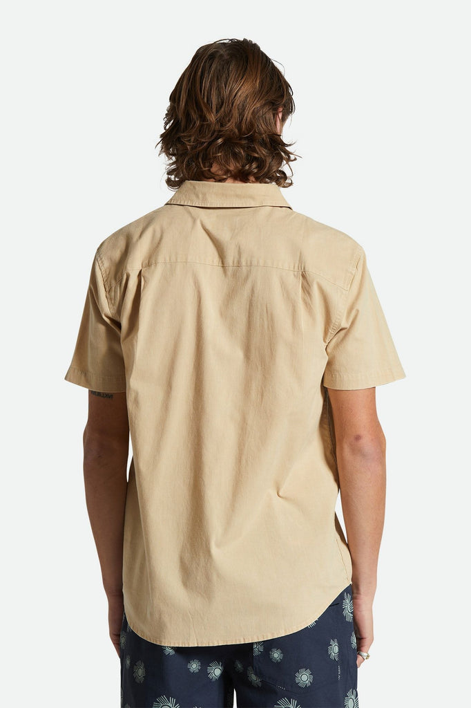 Men's Fit, Back View | Charter Sol Wash S/S Woven Shirt - Oat Milk Sol Wash