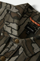 Men's Builders Stretch L/S Overshirt in the color Bark Camo - Additional Laydown image