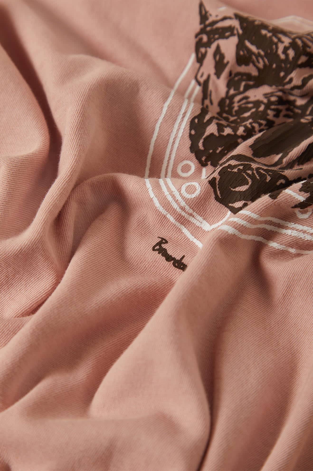 Women's Pony Club Slim Crew T-Shirt in the color Silver Pink - Additional Laydown image