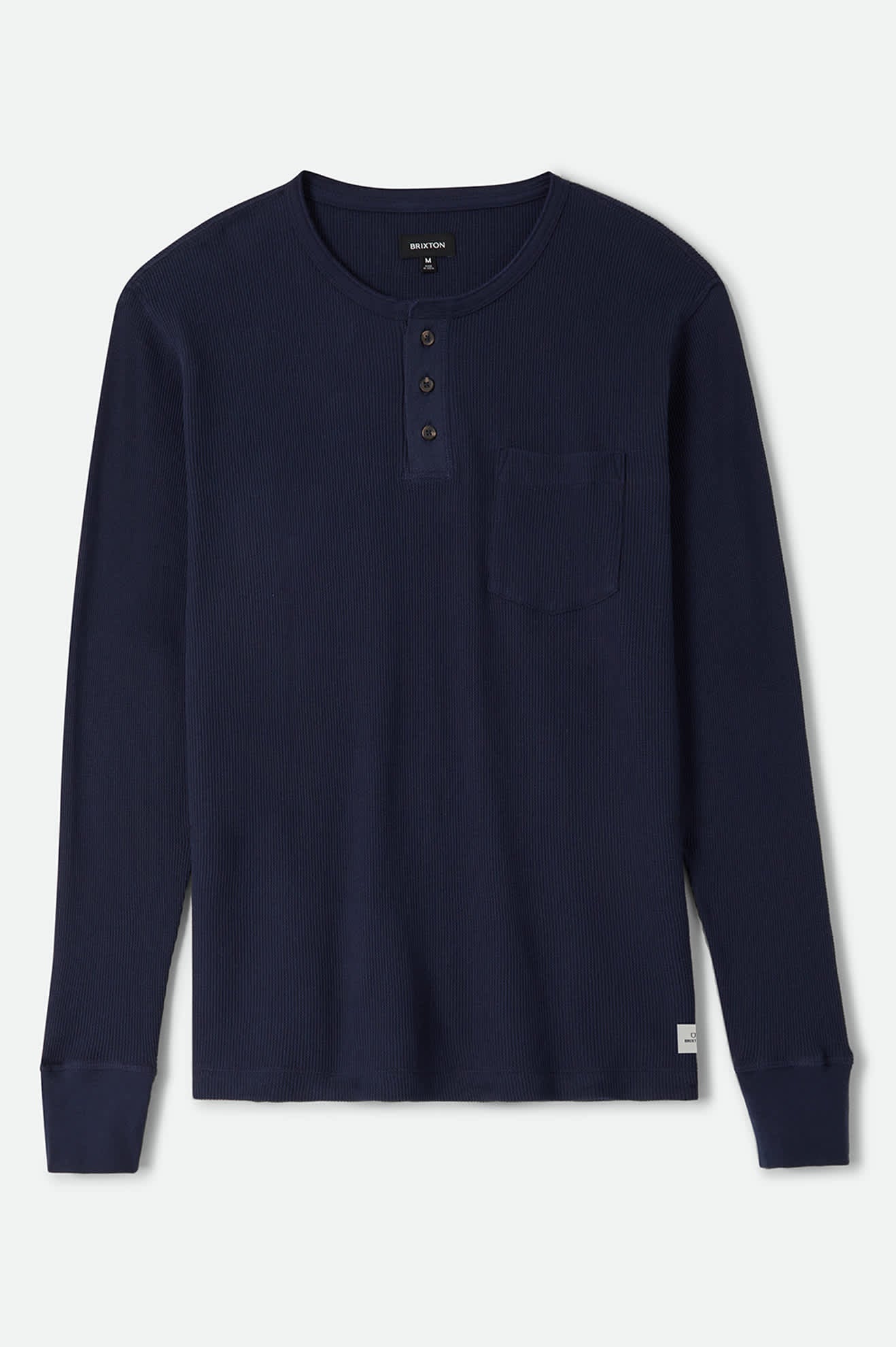 Men's Baseline Waffle Knit Top in the color Navy - Front Product Laydown Image