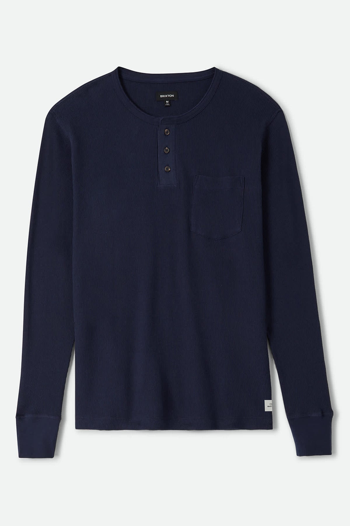 Men's Baseline Waffle Knit Top in the color Navy - Front Product Laydown Image