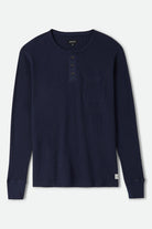 Men's Baseline Waffle Knit Top in the color Navy - Front Product Laydown Image