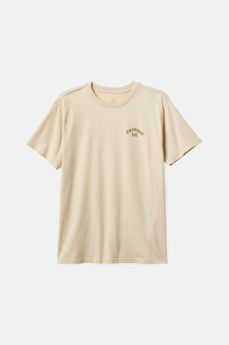 Brixton Men's Homer S/S Standard Tee - Cream Classic Wash | Profile