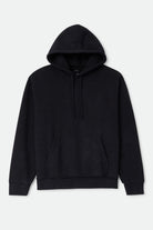Men's Brixton Baseline Hood Fleece in the color Black - Front Product Laydown Image