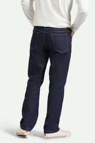 Men's Back Fit Image | Builders 5-Pocket Stretch Pant - Rinse Denim