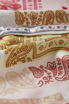 Women's Silky S/S Bowling Button Down in the color Multi Color Bandana - Additional Laydown image