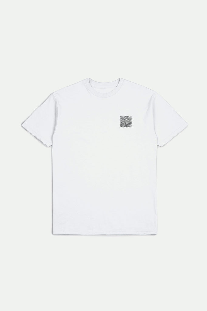 Brixton Men's Alpha Square S/S Standard T-Shirt - White/Black/White | Main