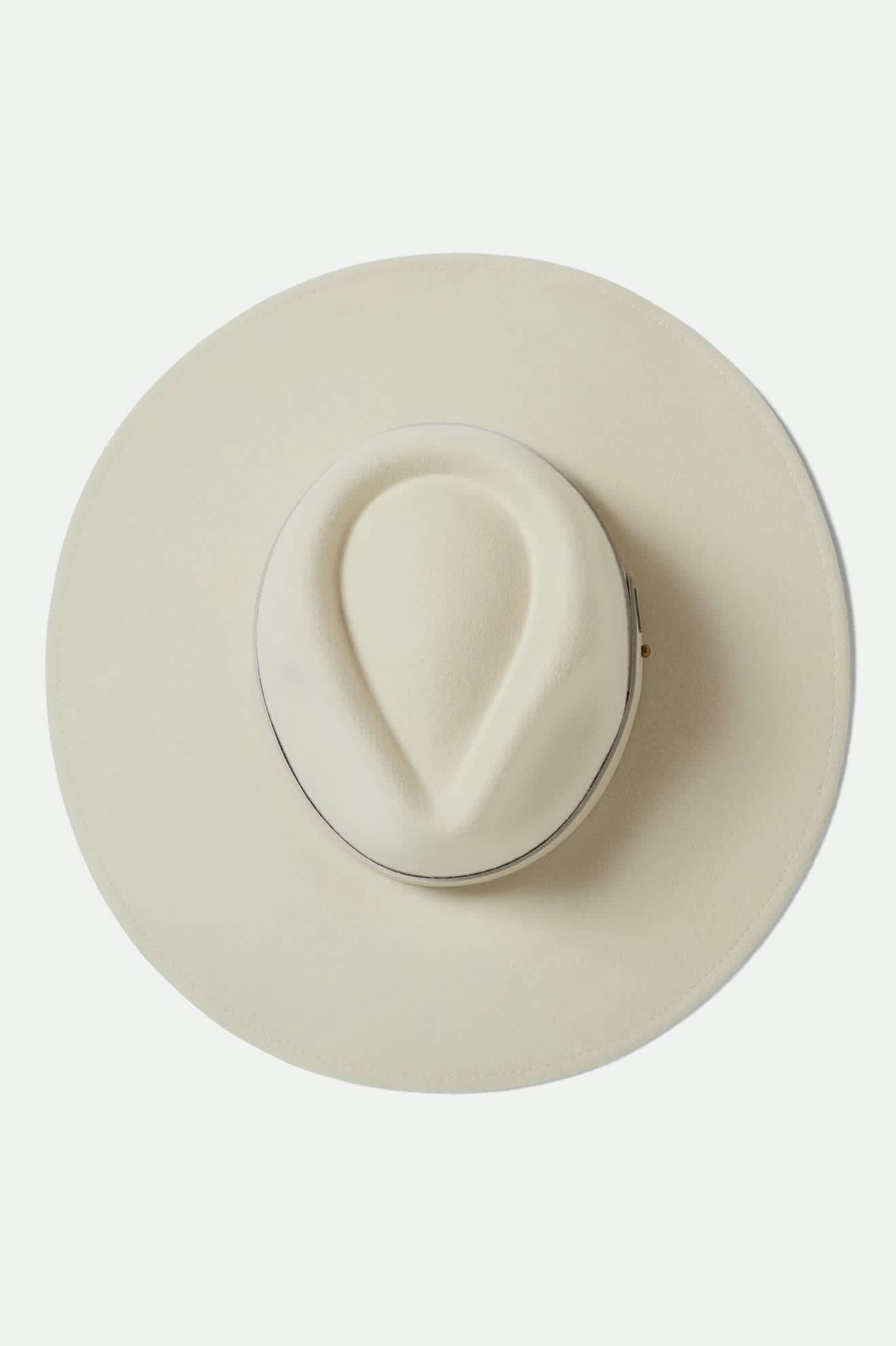 Women's Eleanor Felt Packable Hat in the color Off White - Additional Laydown image