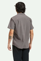 Men's Back Fit Image | Charter Sol Wash S/S Woven Shirt - Charcoal Sol Wash