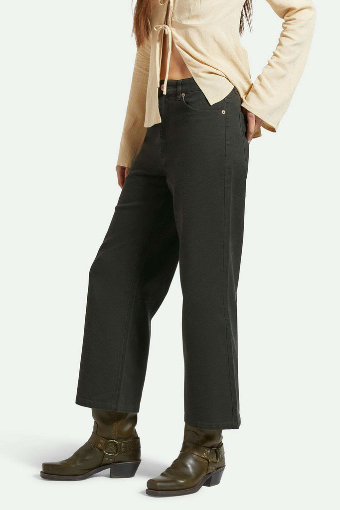 Women's Side Fit | Margo Cropped 5-Pocket Pant - Washed Black