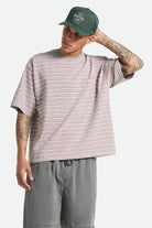 Men's Poolside Pique Box Crop T-Shirt in the color Heather Grey - Men's Front View