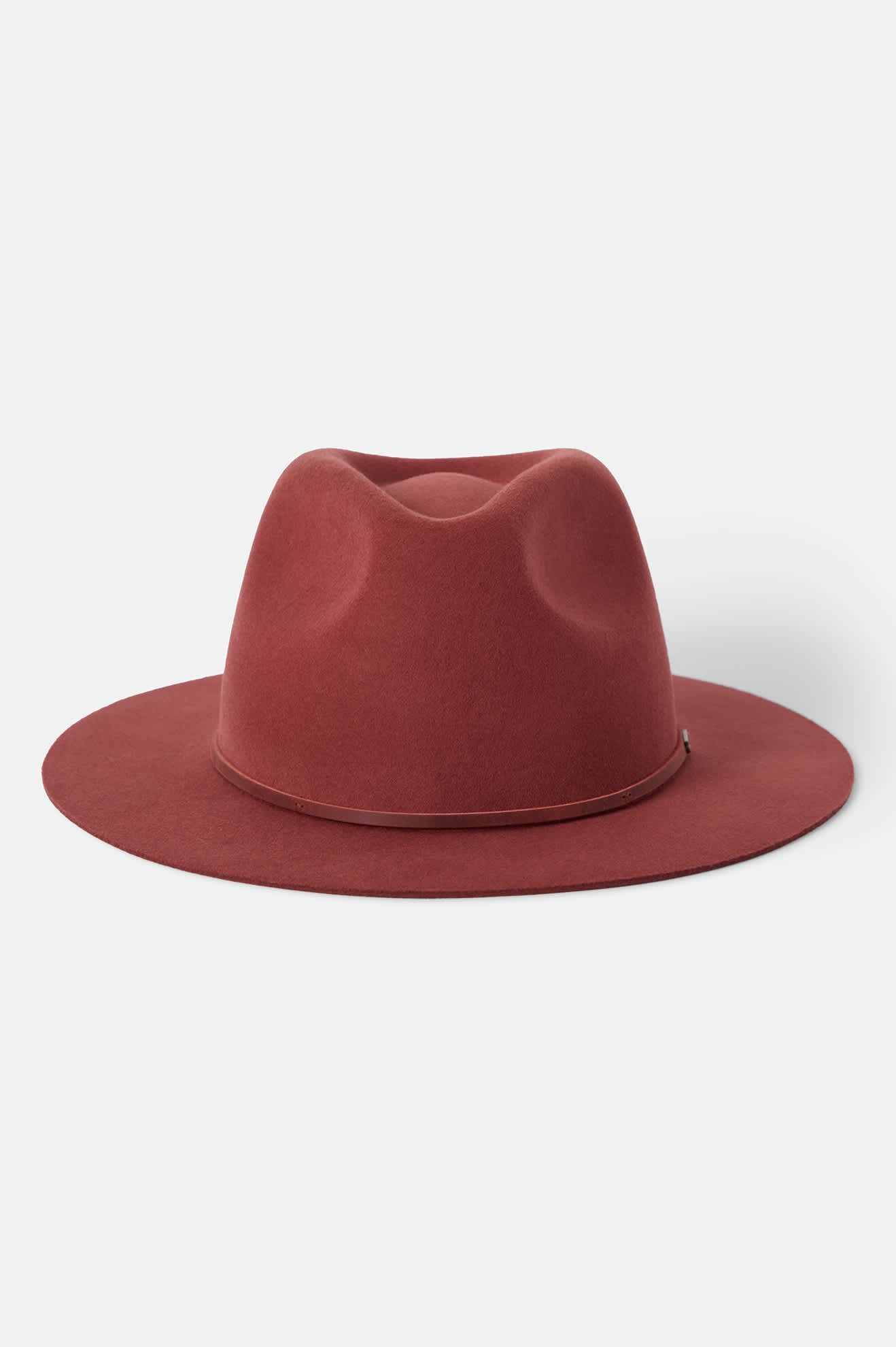 Unisex Wesley Fedora in the color Dark Brick/Dark Brick - Additional Laydown image