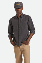 Men's Hasting Lightweight Ultra Soft Flannel in the color Black - Men's Front View