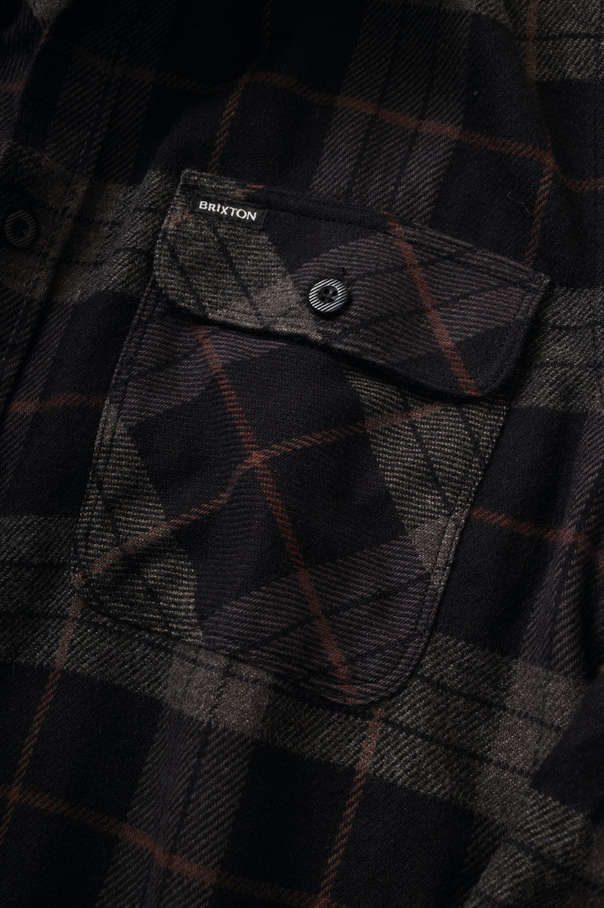 Extra Laydown Image 1 | Bowery L/S Flannel - Black/Charcoal