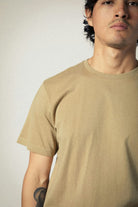 Men's Premium Cotton S/S Tailored T-Shirt in the color Khaki - Additional Fit image
