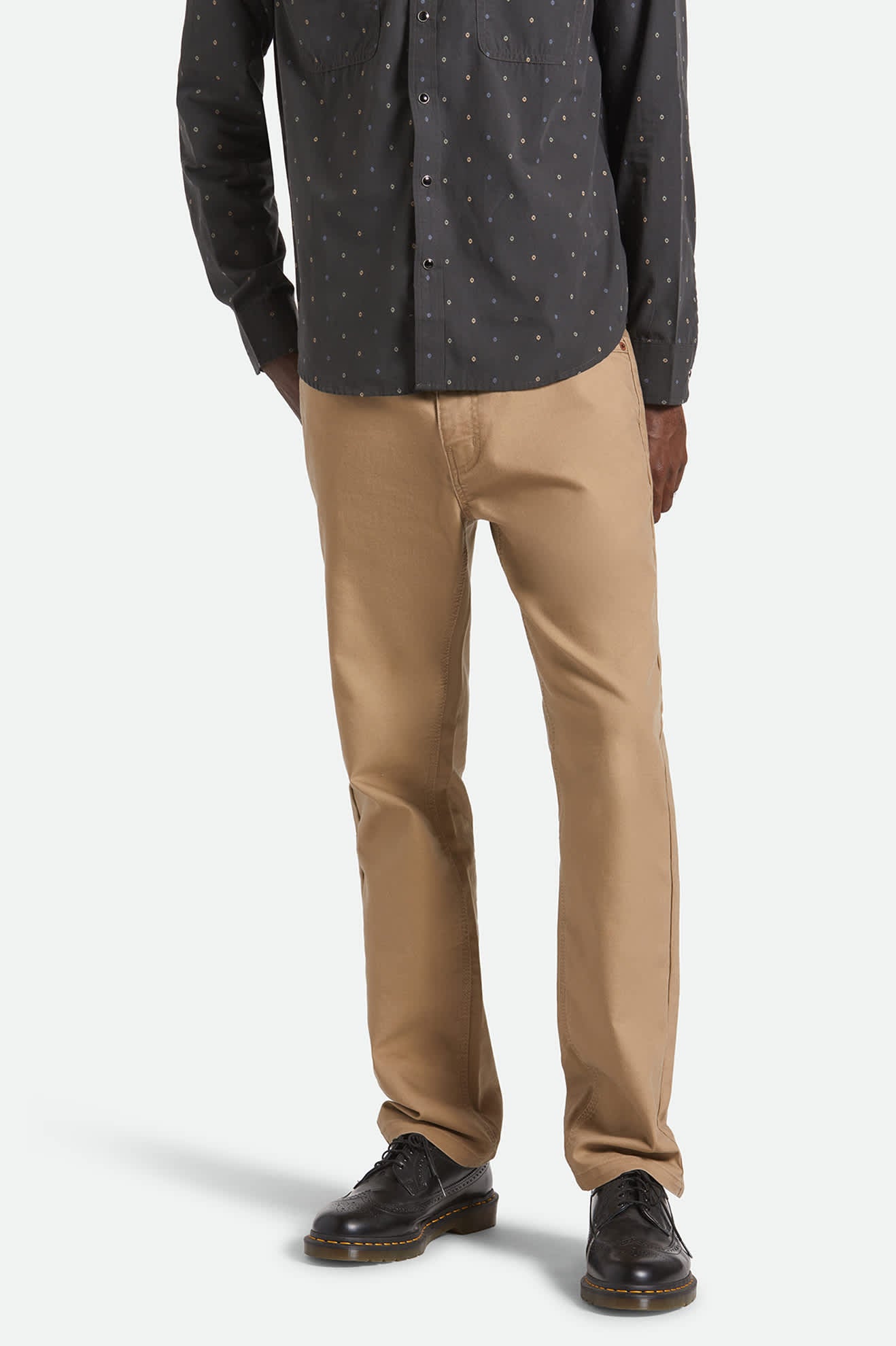 Men's Builders 5 Pocket Stretch Pant in the color Khaki - Additional Fit image