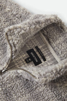 Men's Arctic Fleece Mock Neck Jacket in the color Heather Grey/Off White - Additional Laydown image