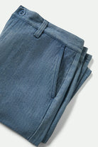 Men's Choice Chino Baggy Short in the color Light Wash Denim Herringbone - Additional Laydown image