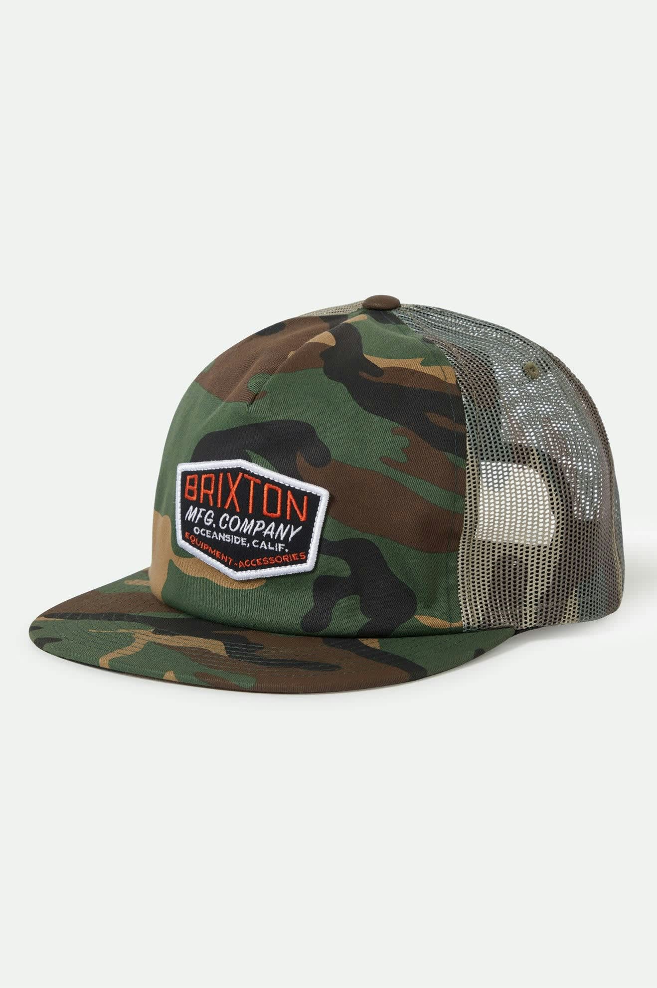 Unisex Coleson Trucker Hat in the color Camo/Camo - Front Product View