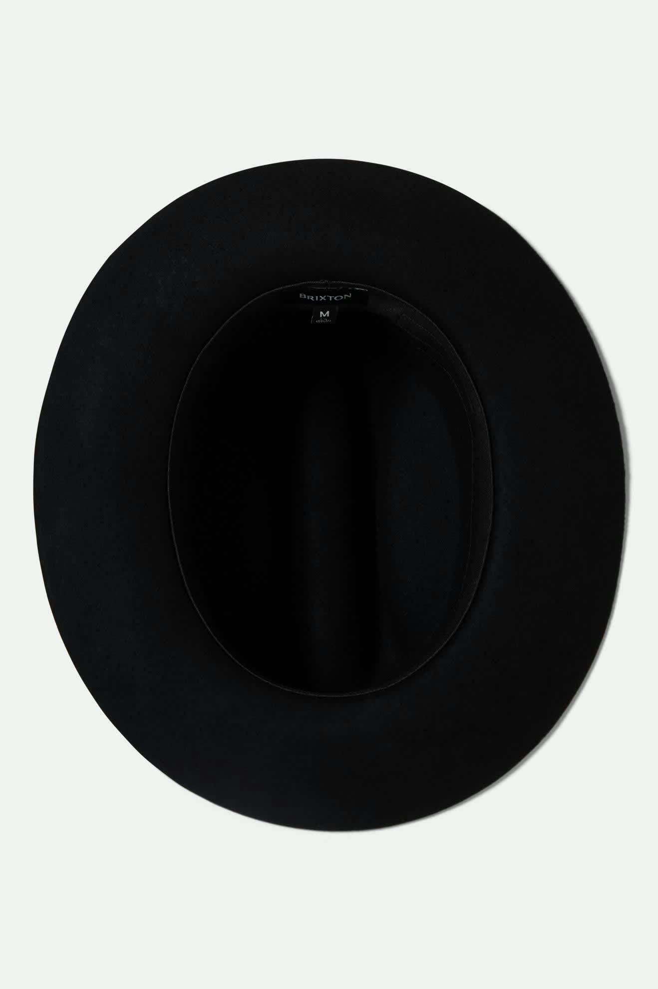 Unisex Hitch Ranch Fedora in the color Black/Black - Additional Laydown image