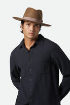 Unisex Reno Fedora in the color Dune/Dune - Men's Front View